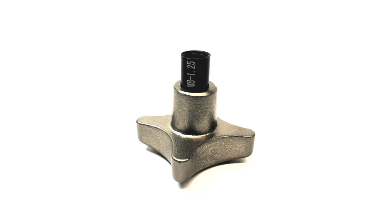 Unbranded M8-1.25 Female Stainless Cross Knob [Lot of 3] NOS
