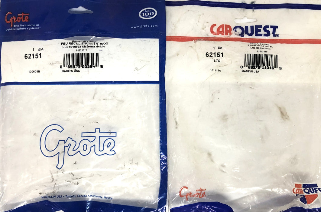 Grote/CarQuest Back-Up Lamp 62151 [Lot of 2] NOS