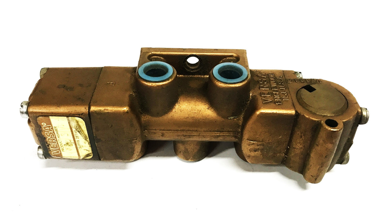 Versa Brass 4-Way 3-position Pneumatic Valve VUT-4304 NOS