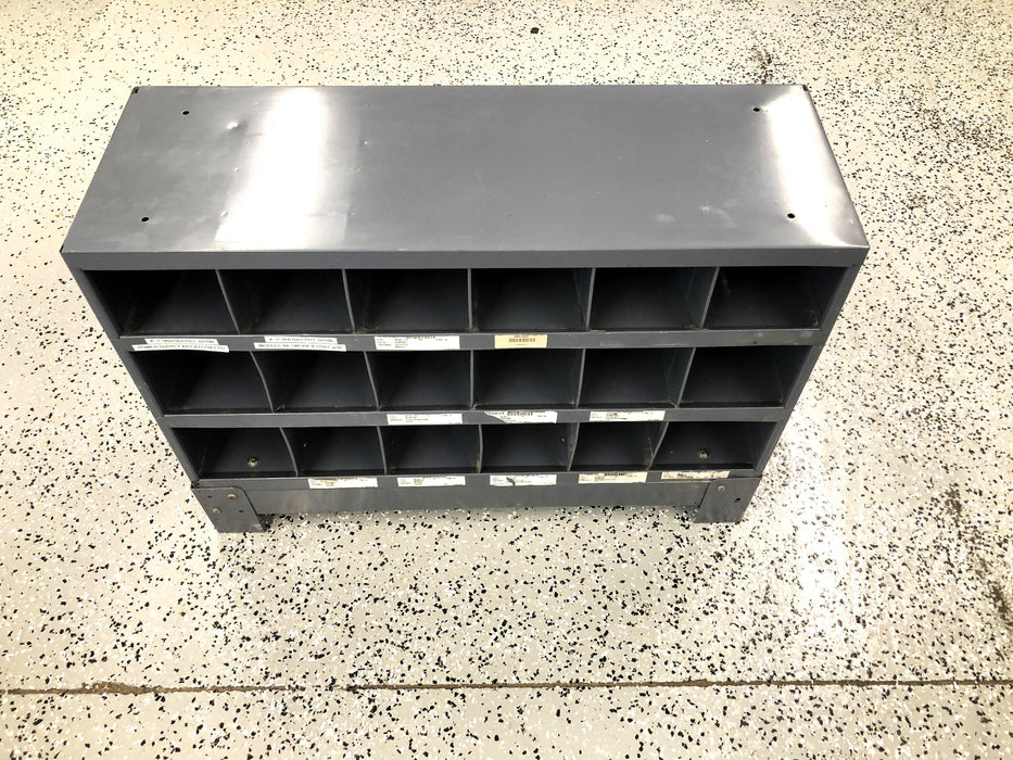 Unbranded 18 Slot Metal Storage Shelf USED LOCAL PICKUP ONLY