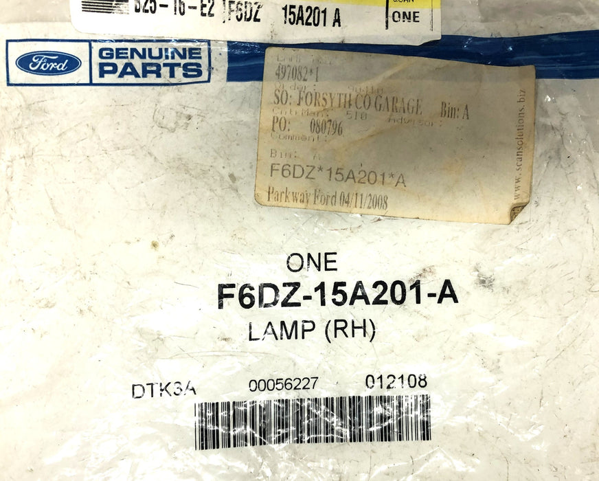 Ford Amber Right Hand Lamp F6DZ-15A201-A NOS