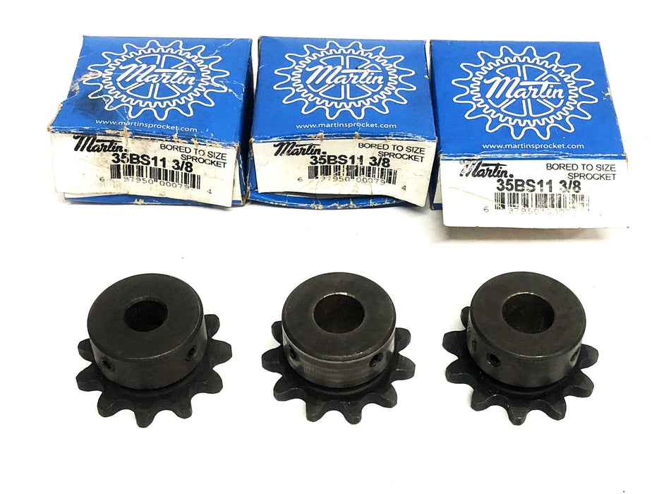 Martin Bored To Size Sprocket 35BS11 3/8 [Lot of 3] NOS