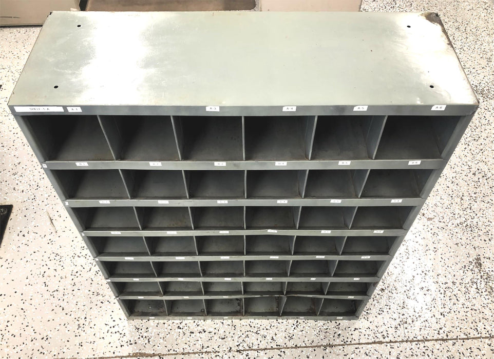 Unbranded MFG 42 Compartment Metal Storage Shelf USED LOCAL PICKUP ONLY