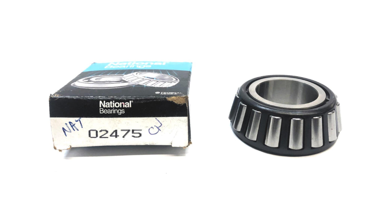 National Tapered Roller Bearing Cone 02475 NOS