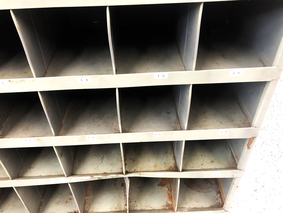 Unbranded MFG 42 Compartment Metal Storage Shelf USED LOCAL PICKUP ONLY