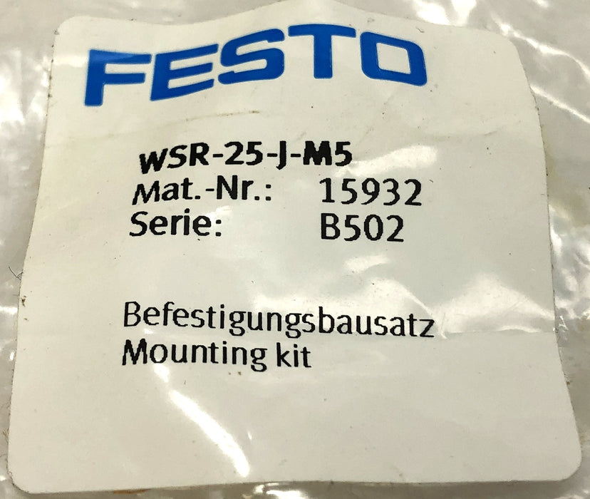 Festo Mounting Kit WSR-25-J-M5 (15932) NOS