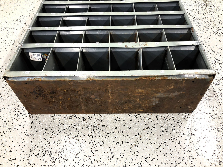 Unbranded MFG 42 Compartment Metal Storage Shelf USED LOCAL PICKUP ONLY