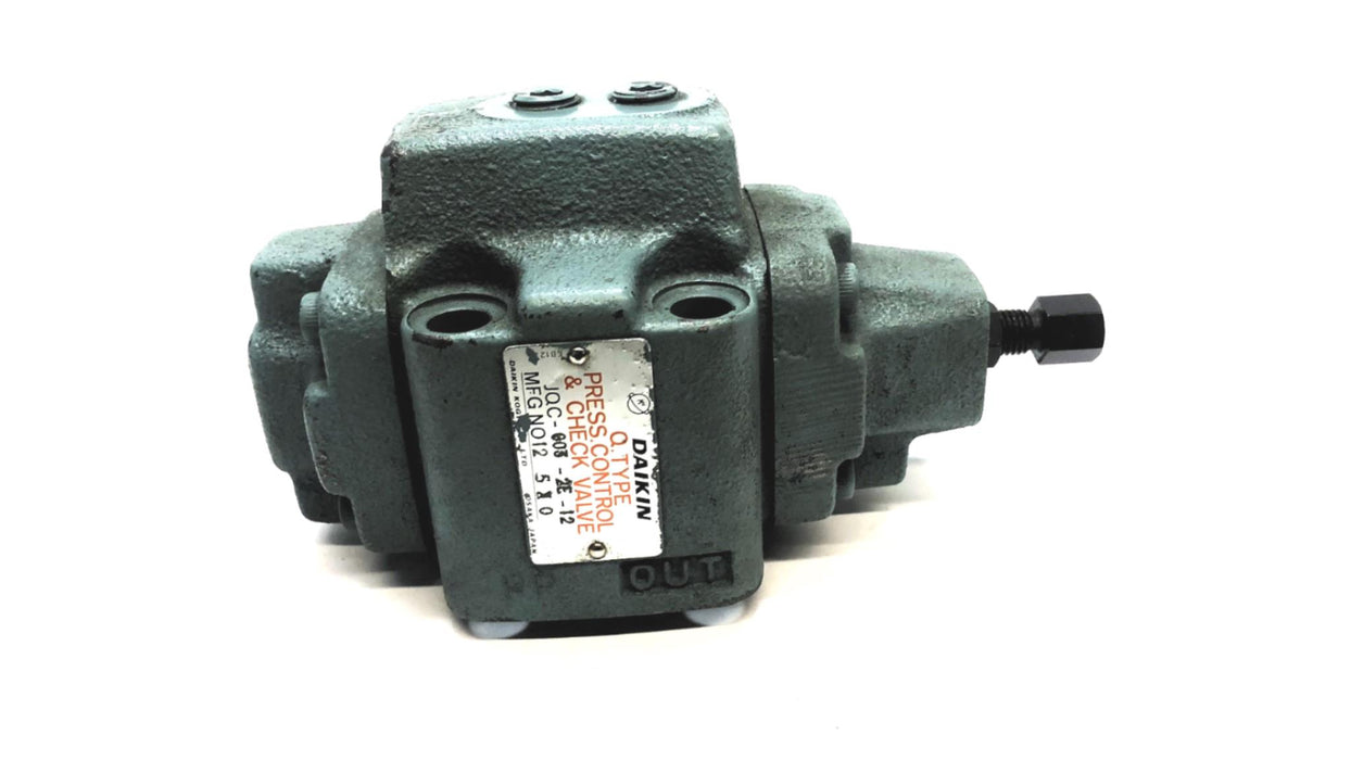 Daikin Q. Type Press. Control & Check Valve (No Screws) JQC-G03-2E-12 NOS