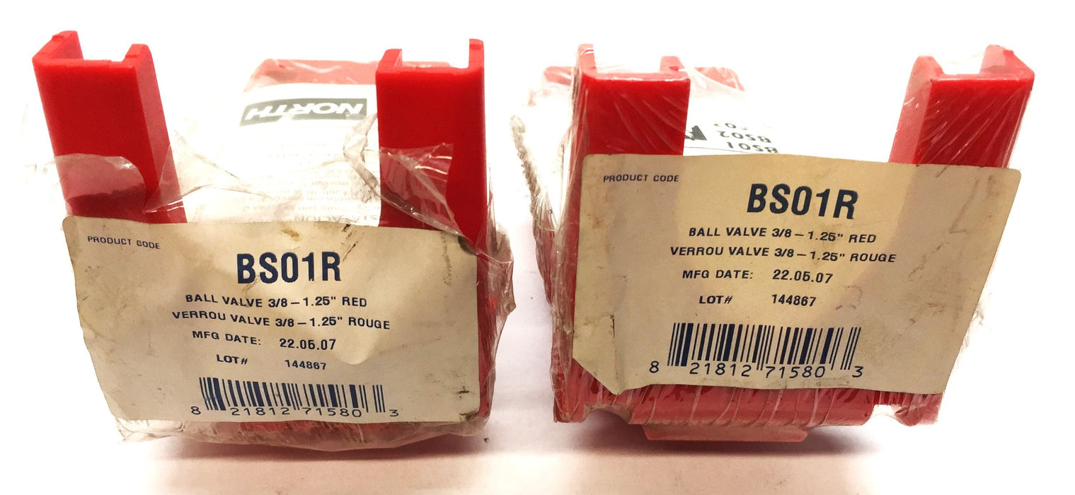 Honeywell North B-Safe Ball Valve Lockout BS01R [Lot of 2] NOS