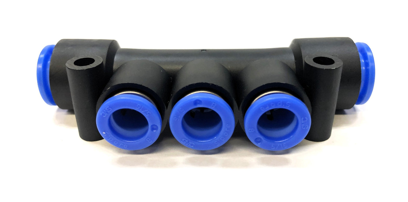 SMC Triple Union Push To Connect Manifold KM13-08-10-3 NOS