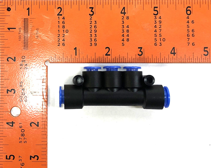 SMC Triple Union Push To Connect Manifold KM13-08-10-3 NOS