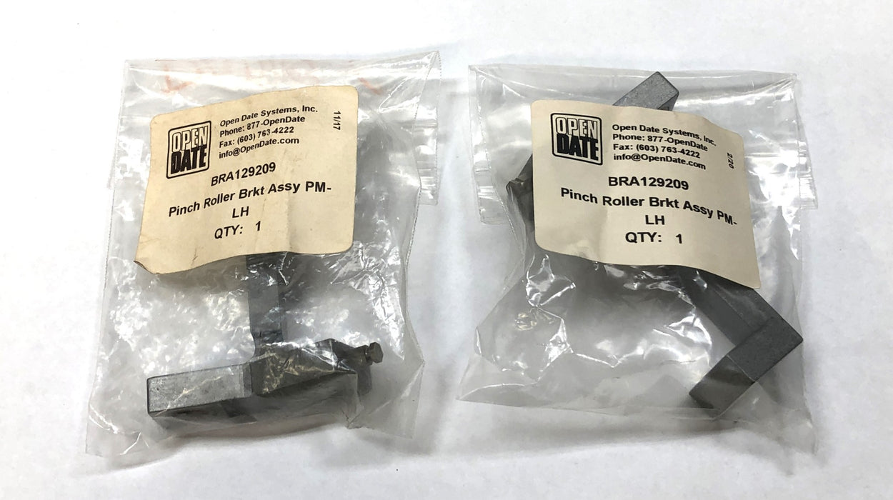 Open Date Systems Pinch Roller Bracket Assembly BRA129209 [Lot of 2] NOS
