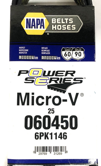 NAPA Power Series Micro-V 25 V-Belt 6PK1146 (060450) NOS