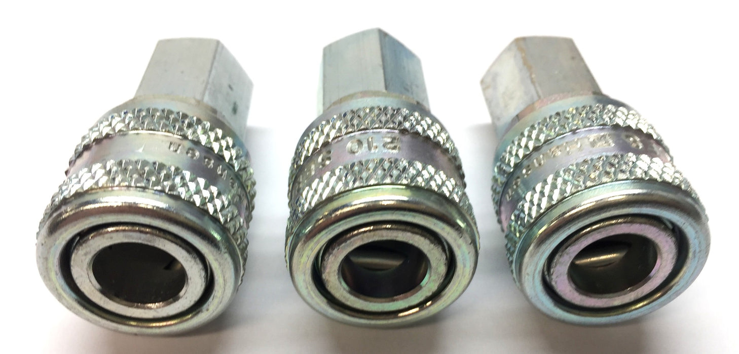 Hansen Series 210 Quick Connect 1/2-20" Steel Coupler [Lot of 3] 212994 NOS