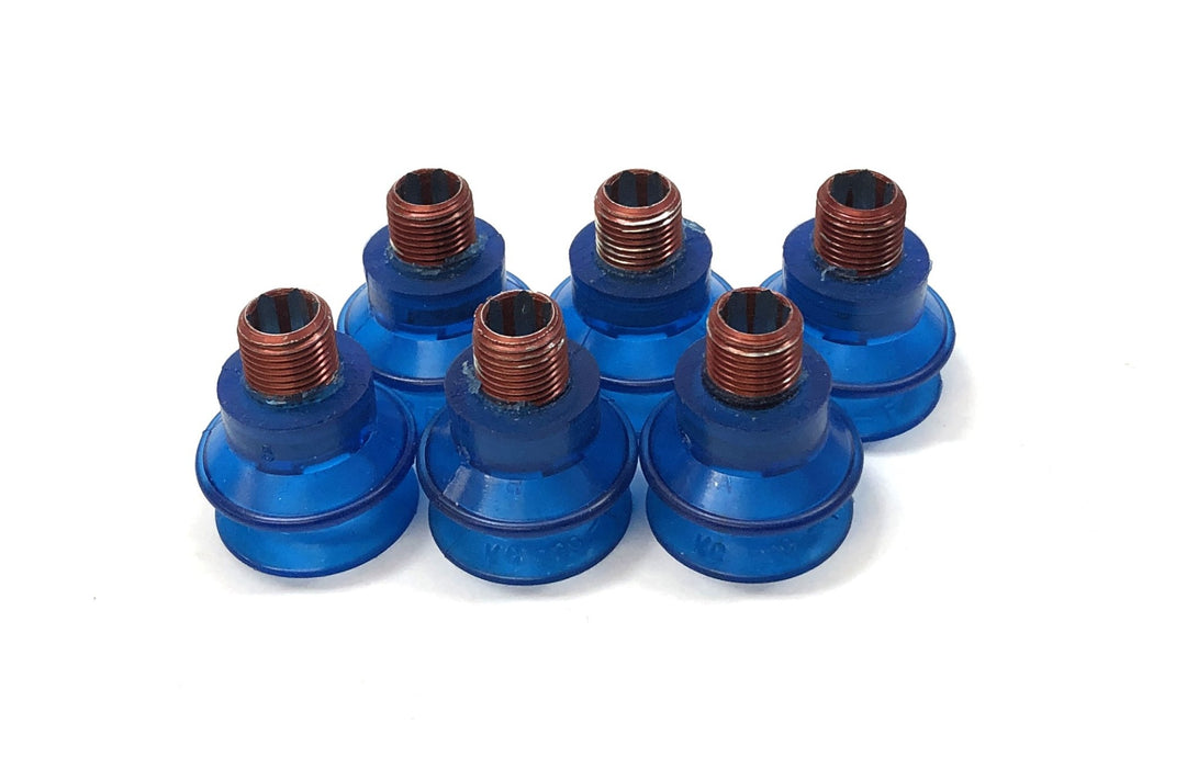 Vi-Cas Blue Vinyl Round Vacuum Cup VCB20F [Lot of 6] NOS
