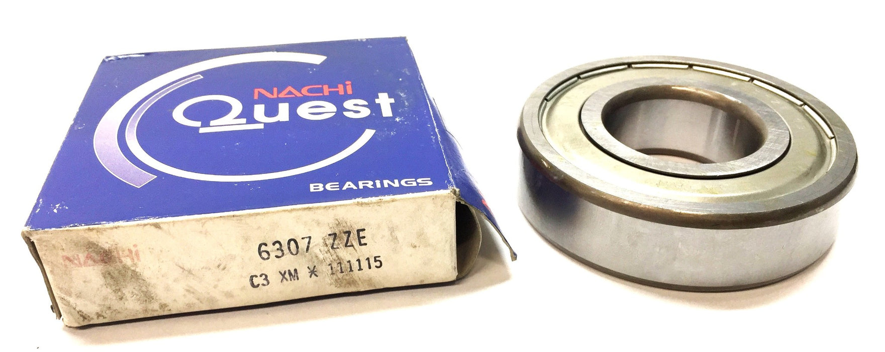 Nachi Quest Steel Sealed Roller Bearing 6307ZE C3 (6307ZZE) NOS