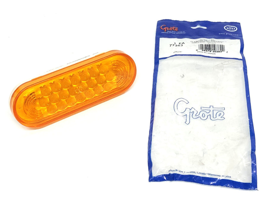 Grote Amber Oval LED Strobe Light 77363 NOS