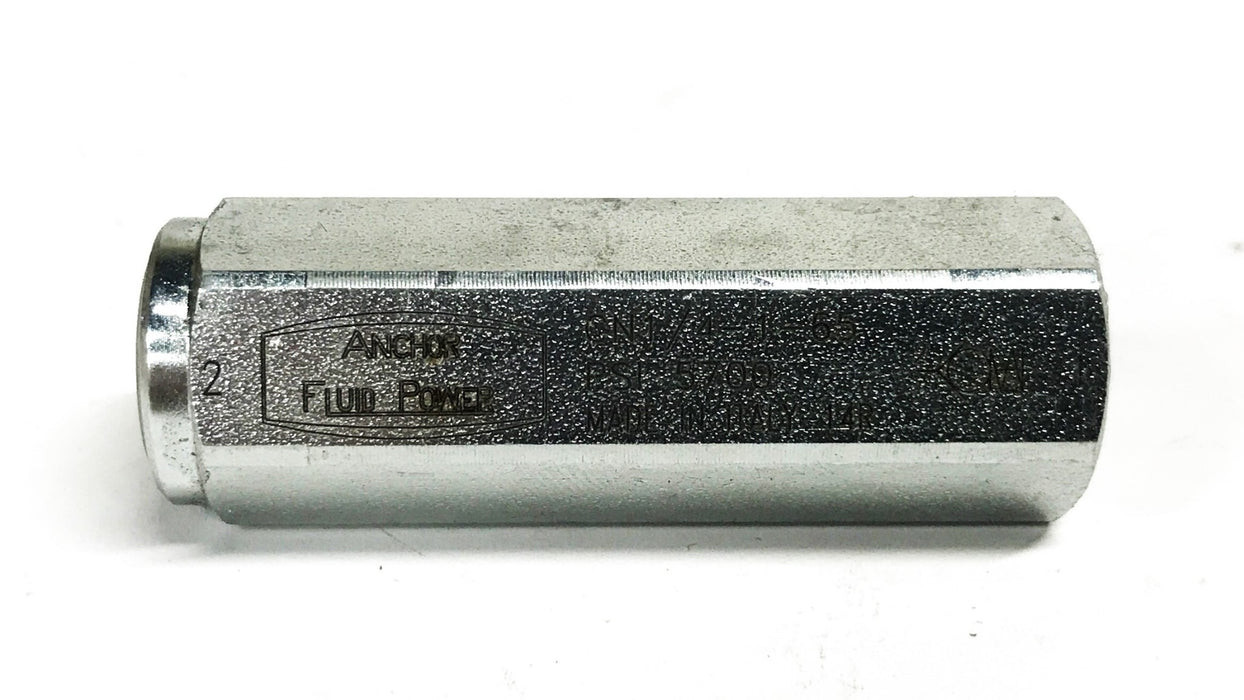 Anchor Fluid Power 1/4 inch Inline Check Valve CN1/4-1-65 NOS