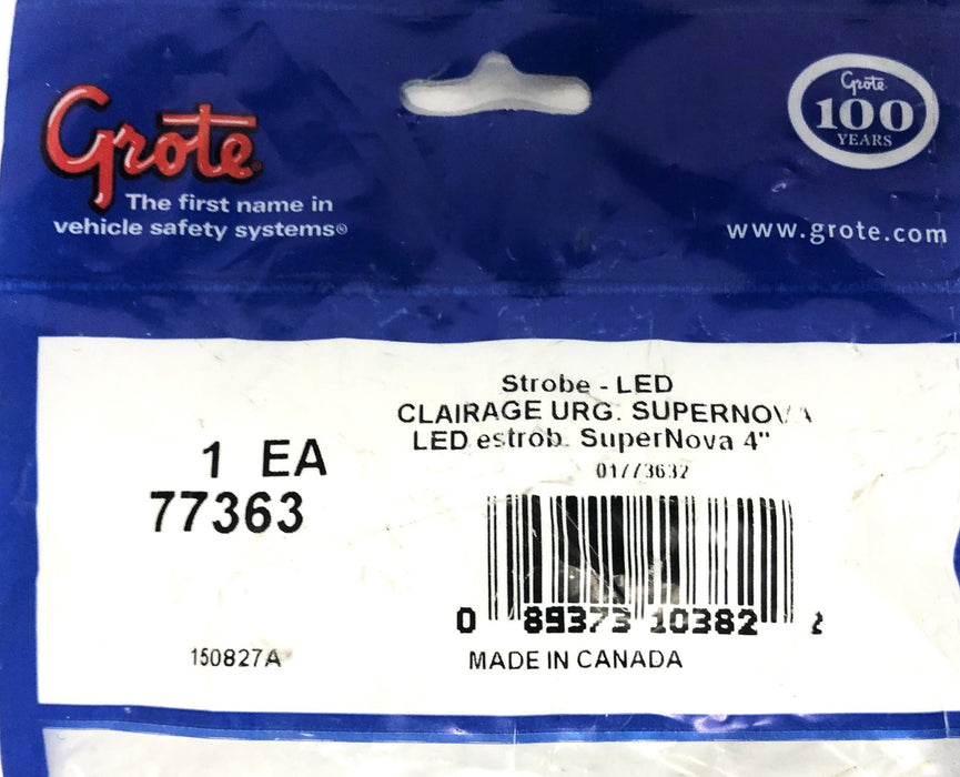 Grote Amber Oval LED Strobe Light 77363 NOS