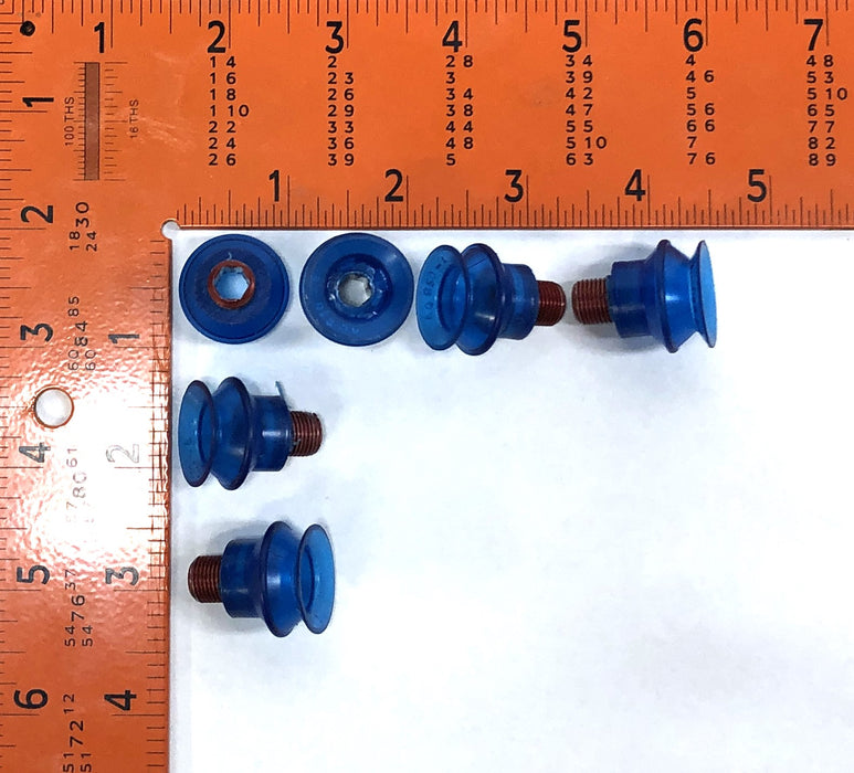 Vi-Cas Blue Vinyl Round Vacuum Cup VCB20F [Lot of 6] NOS
