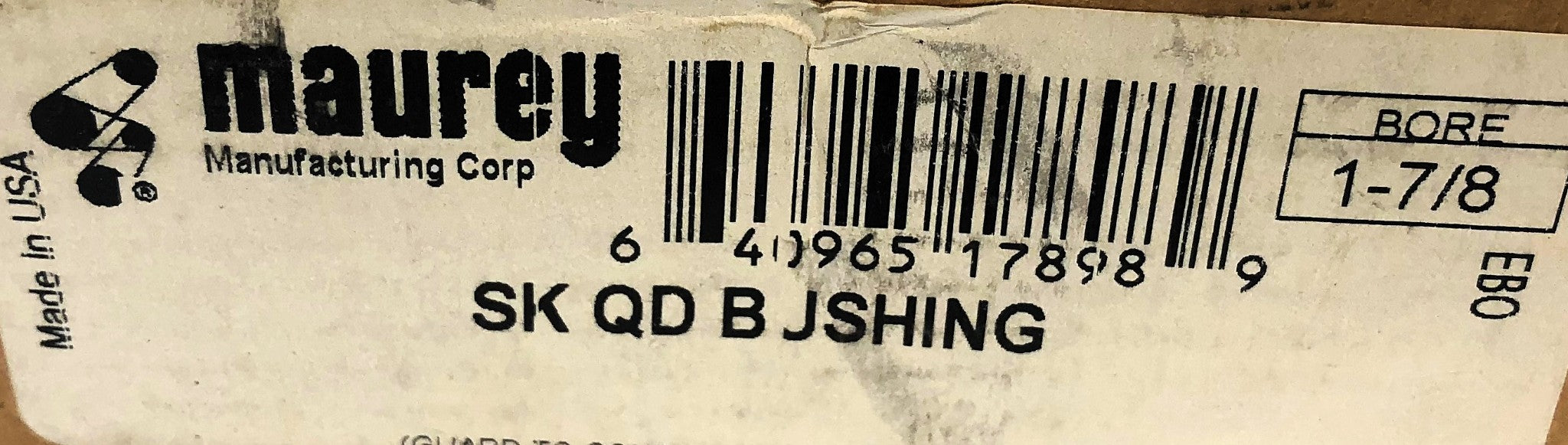Maurey 1-7/8" Bore Bushing SK QD NOS
