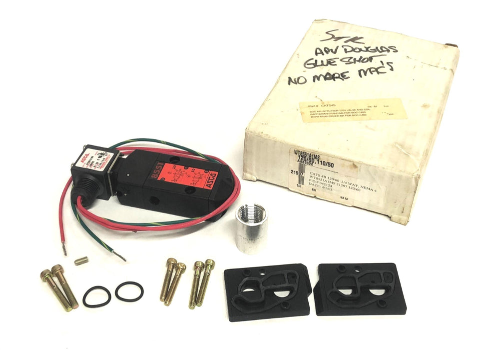 ASCO CATS 4B 120/60 3/4 Way NEMA 4 Solenoid WT8551A1MS NOS