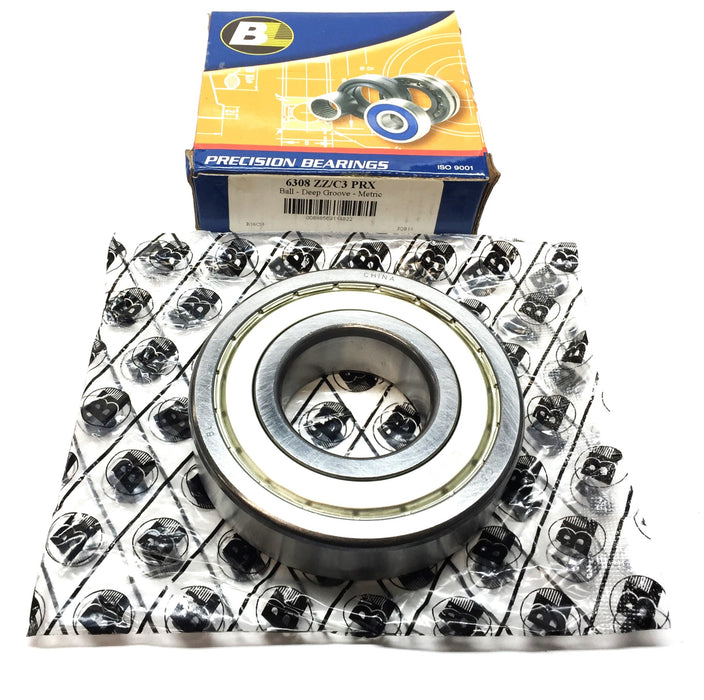 BL Steel Sealed Roller Bearing 6308ZC3 (6308ZZ/C3 PRX) NOS