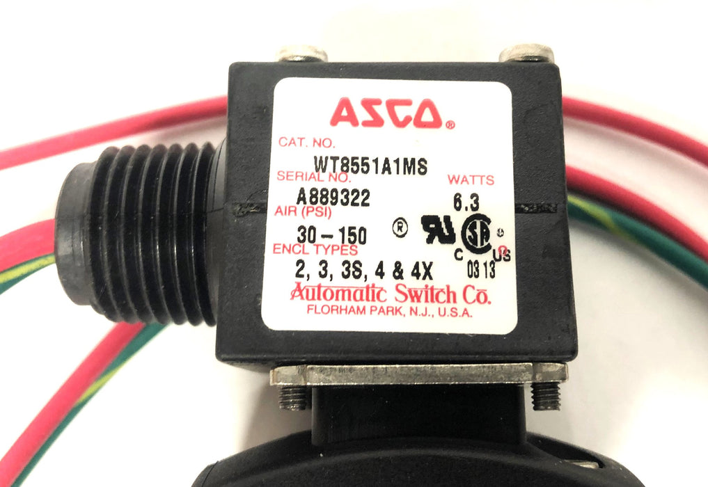 ASCO CATS 4B 120/60 3/4 Way NEMA 4 Solenoid WT8551A1MS NOS
