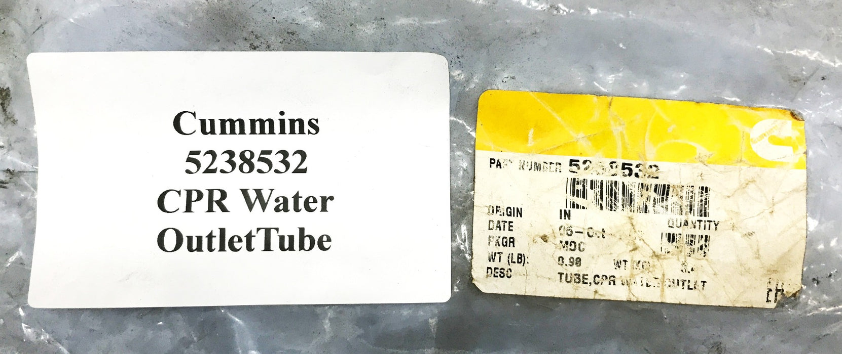 Cummins Compressor Water Outlet Tube 5238532 NOS