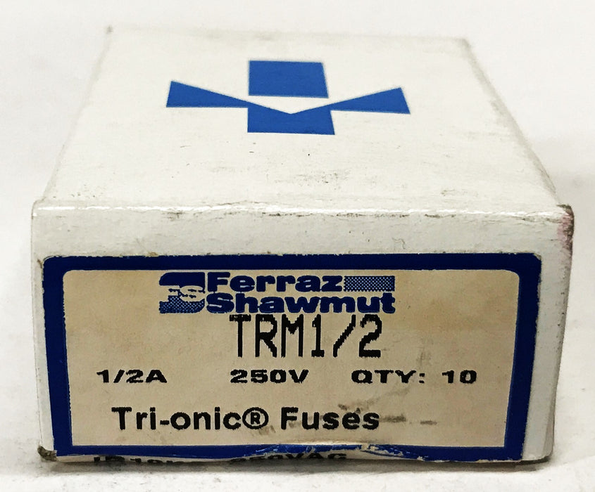 Ferraz Shawmut 1/2 Amp 250 Volt Time Delay Midget Fuse TRM1/2 [Lot of 10] NOS