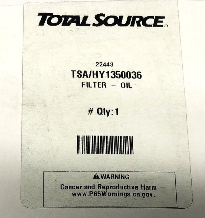 Total Source Oil Filter For Hyster HY1350036 [Lot of 2] NOS