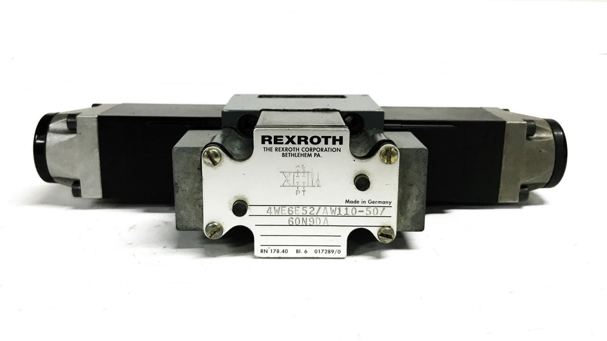 Rexroth Directional Solenoid Valve Assembly 4WE6E52/AW110-50/60N9DA USED