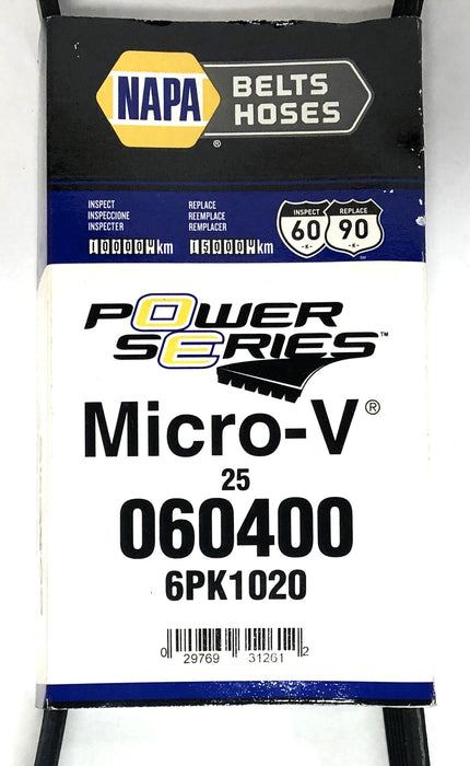 NAPA Power Series Micro-V 25 V-Belt 6PK1020 (060400) NOS
