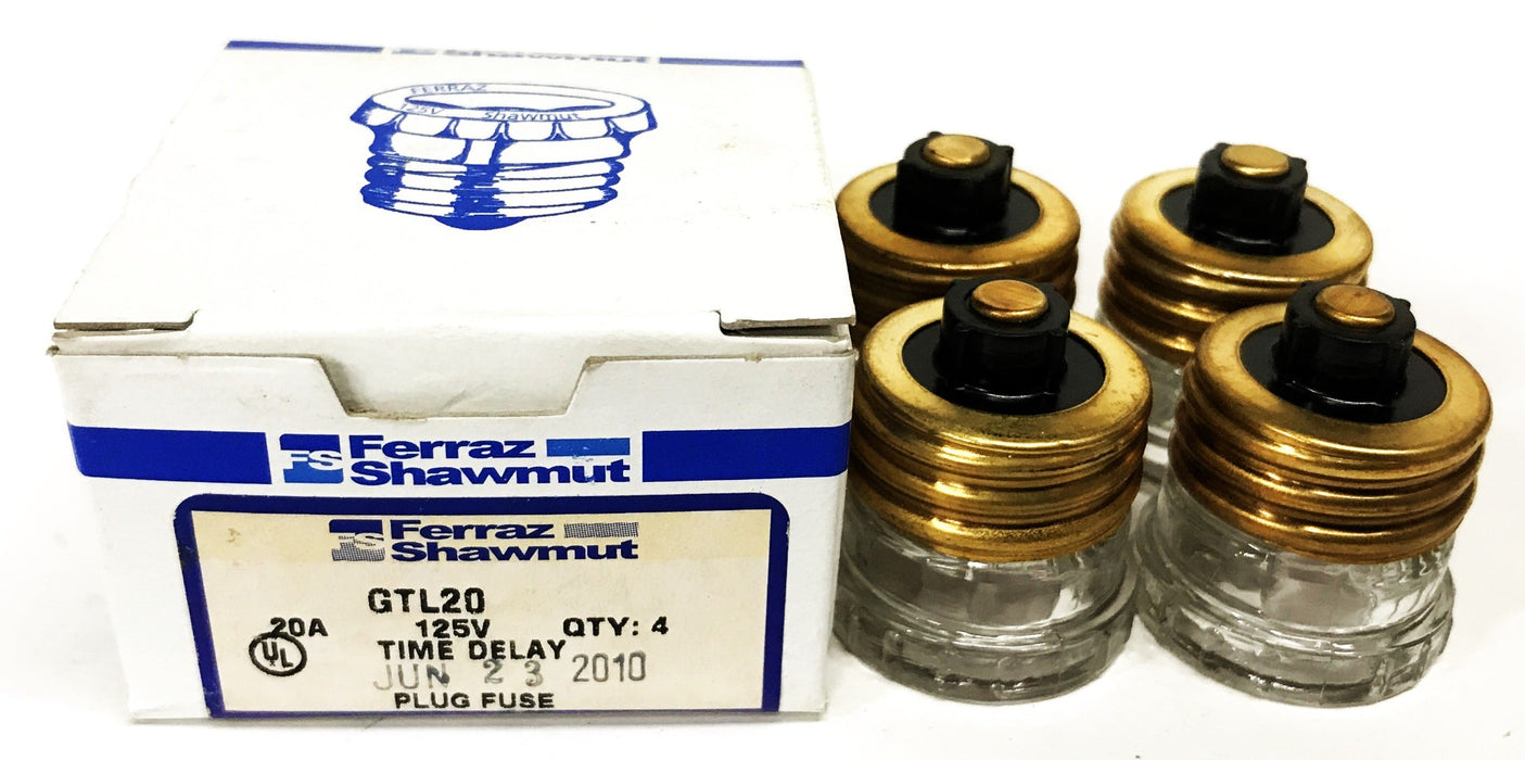 Ferraz Shawmut 20 Amp Edison Base Plug Fuse GTL20 [Lot of 16] NOS