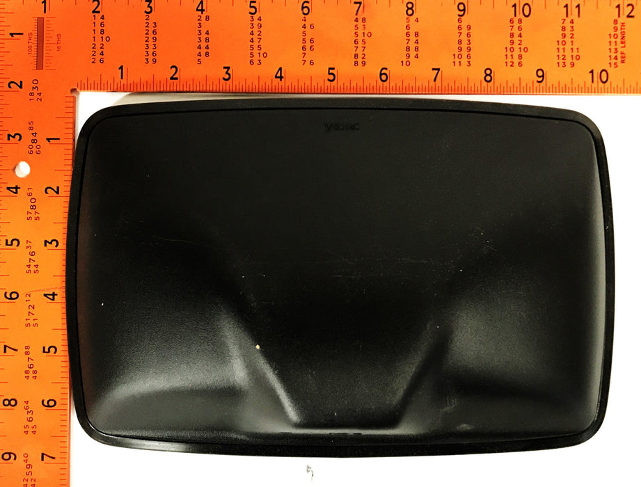 Velvac 6-1/2 inch X 10 inch Black Plastic Wide Angle Flat Mirror 704152-5 NOS
