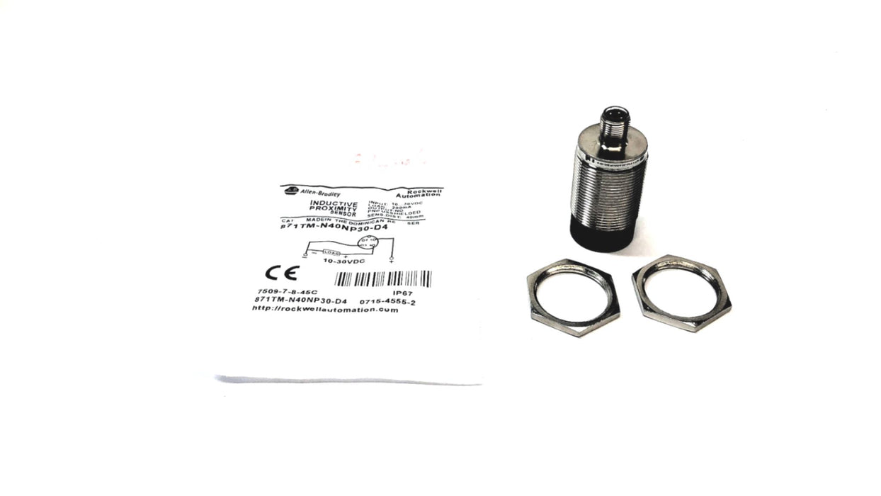 Allen-Bradley 10-30VDC Inductive Proximity Sensor 871TM-N40NP30-D4 NOS