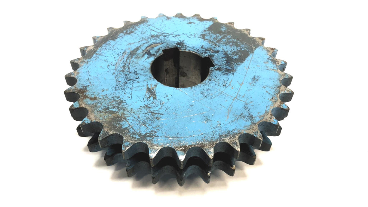 Unbranded 30 Tooth Double Row Double Keyway Sprocket RS60-30 USED