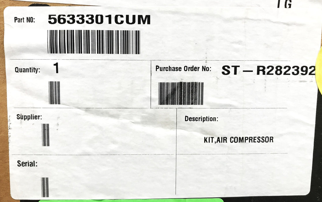 Cummins Wabco Air Brake Compressor Unit 5633301CUM NOS