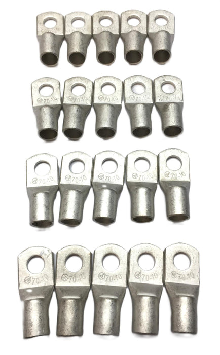 Copper Cable Lugs Uninsulated Cable Ring Terminal SC70-10 [Lot of 20] NOS