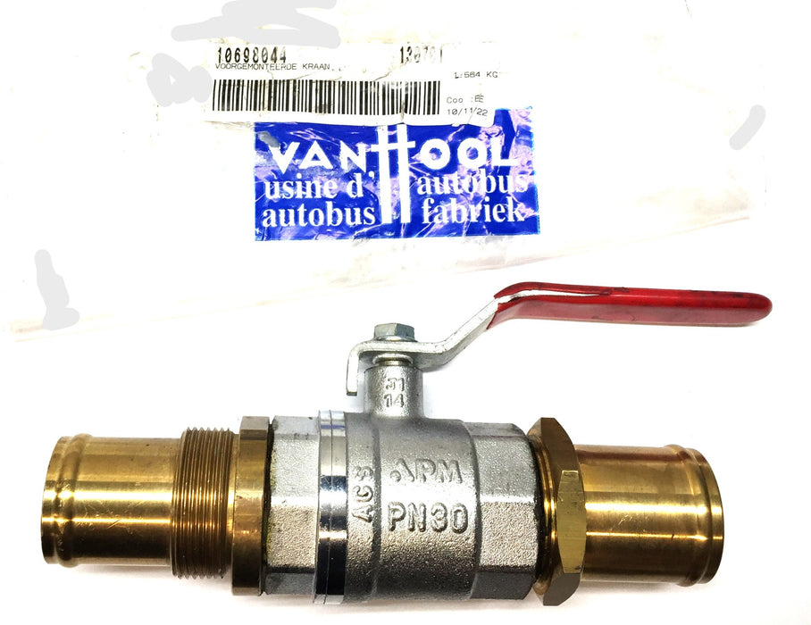 APM 1-1/4" Ball Valve with Brass Inlet/Outlet PN30 (10698044) USED
