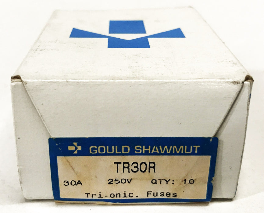 Gould Shawmut Tri-onic 30A 250VAC Class RK5 Fuse TR30R [Lot of 10] NOS