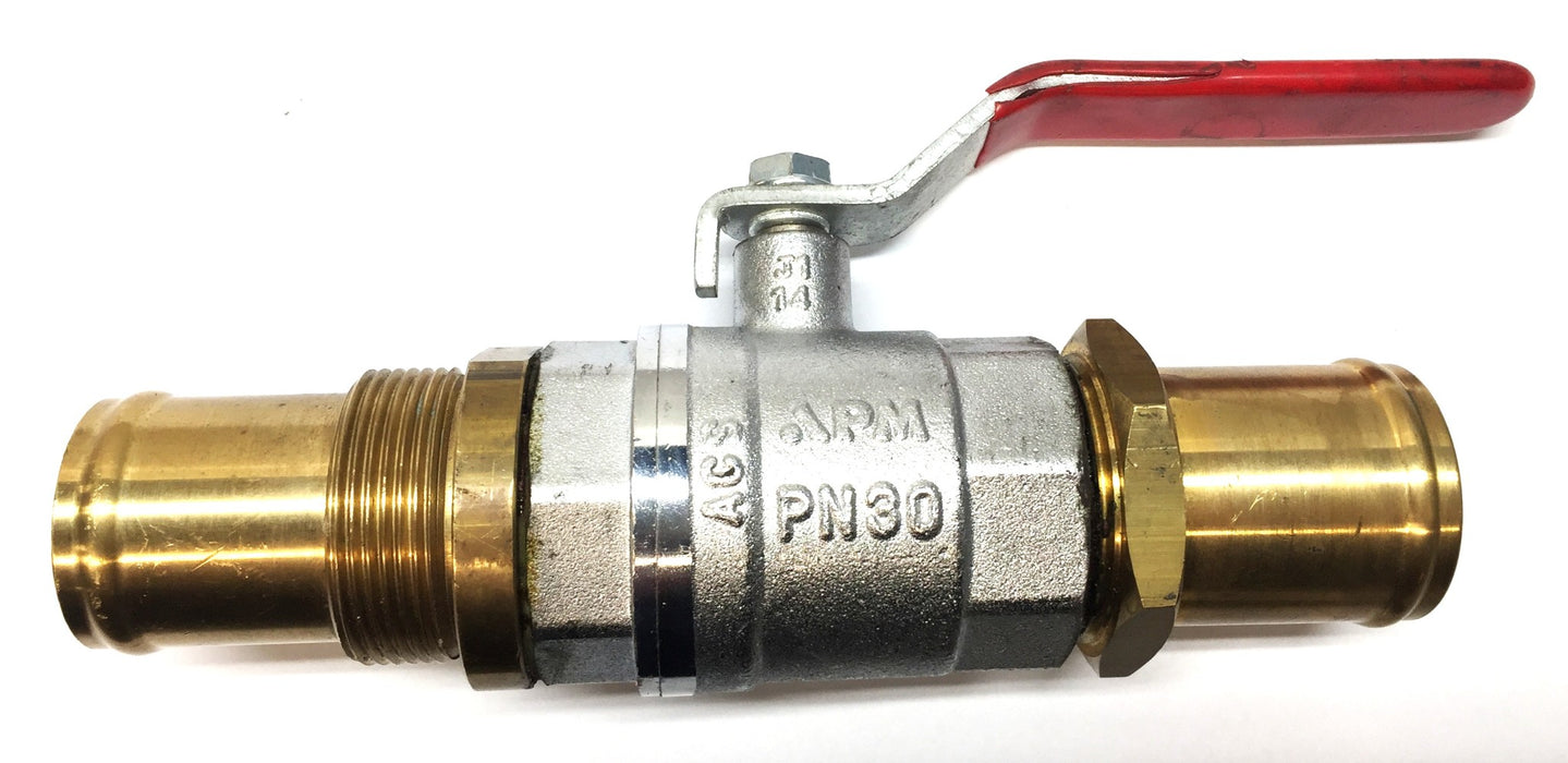 APM 1-1/4" Ball Valve with Brass Inlet/Outlet PN30 (10698044) USED
