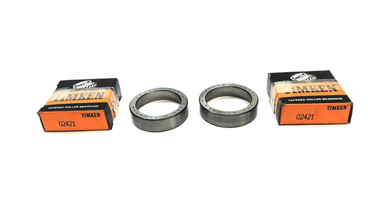 Timken Tapered Roller Bearing Cup 02421 [Lot of 2] NOS