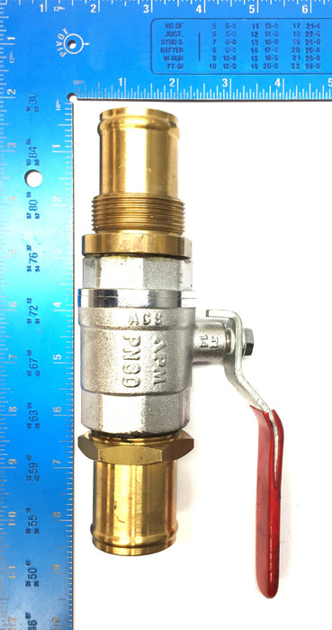 APM 1-1/4" Ball Valve with Brass Inlet/Outlet PN30 (10698044) USED