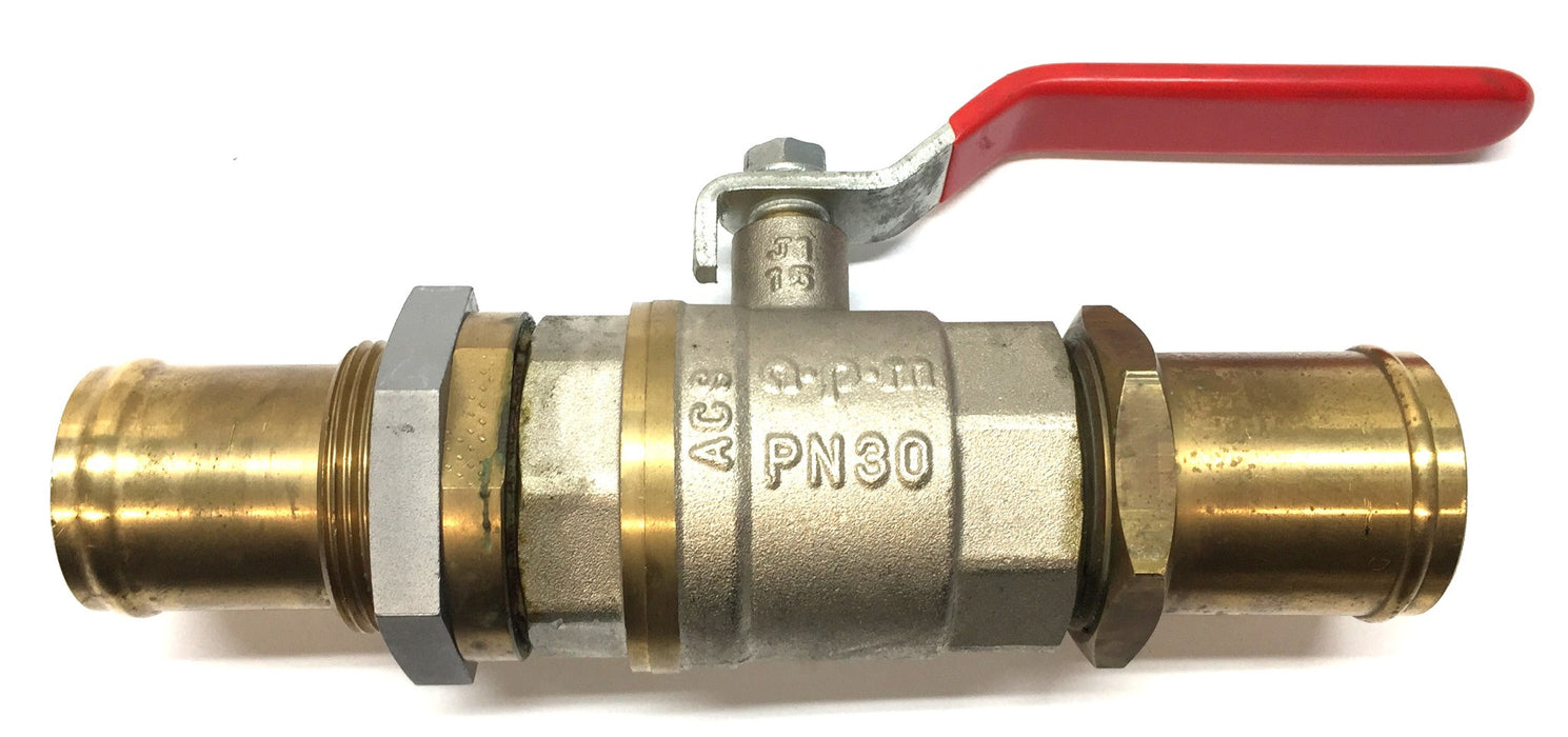 APM 1-1/4" Ball Valve with Brass Inlet/Outlet PN30 (10698044) NOS