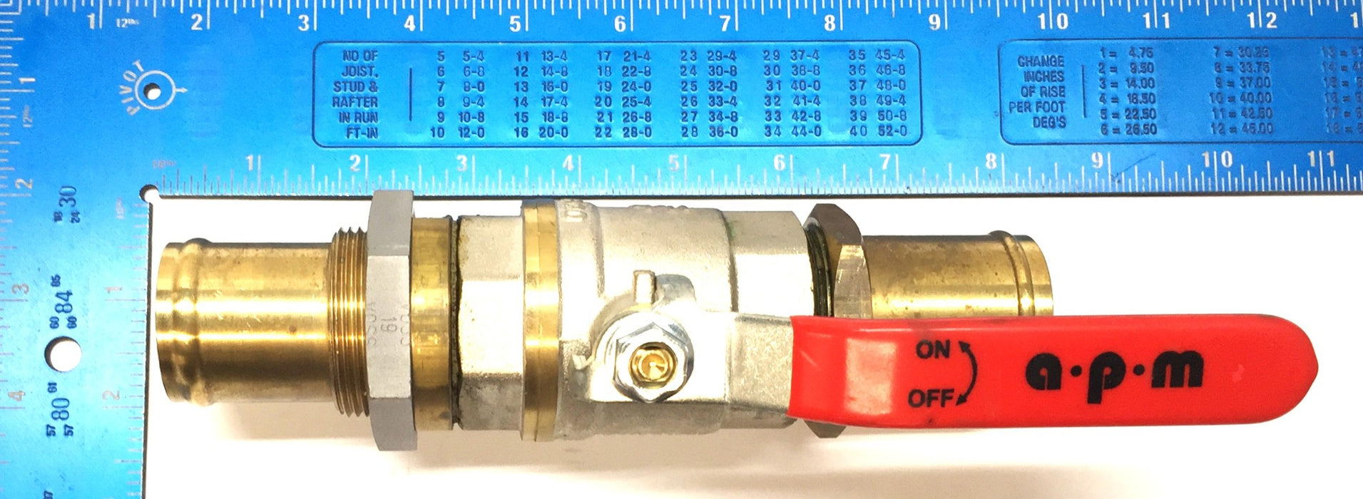 APM 1-1/4" Ball Valve with Brass Inlet/Outlet PN30 (10698044) NOS
