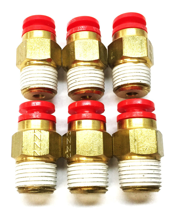 SMC Spore 5/32" x 3/8" Push-to-Connect Male Adapter [Lot of 7] NOS