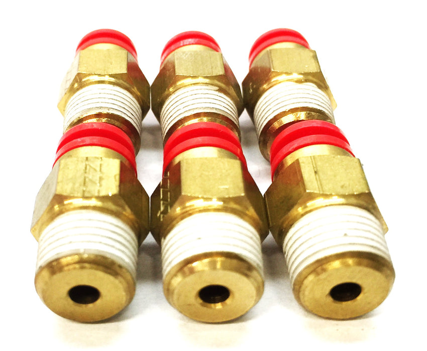SMC Spore 5/32" x 3/8" Push-to-Connect Male Adapter [Lot of 7] NOS
