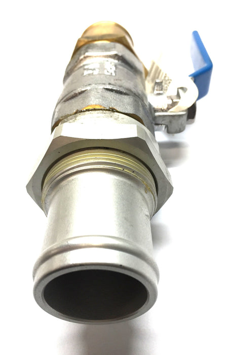 Genebre 1-1/4" Ball Valve with Brass Inlet/Aluminum Outlet PN25 (CW617N) NOS