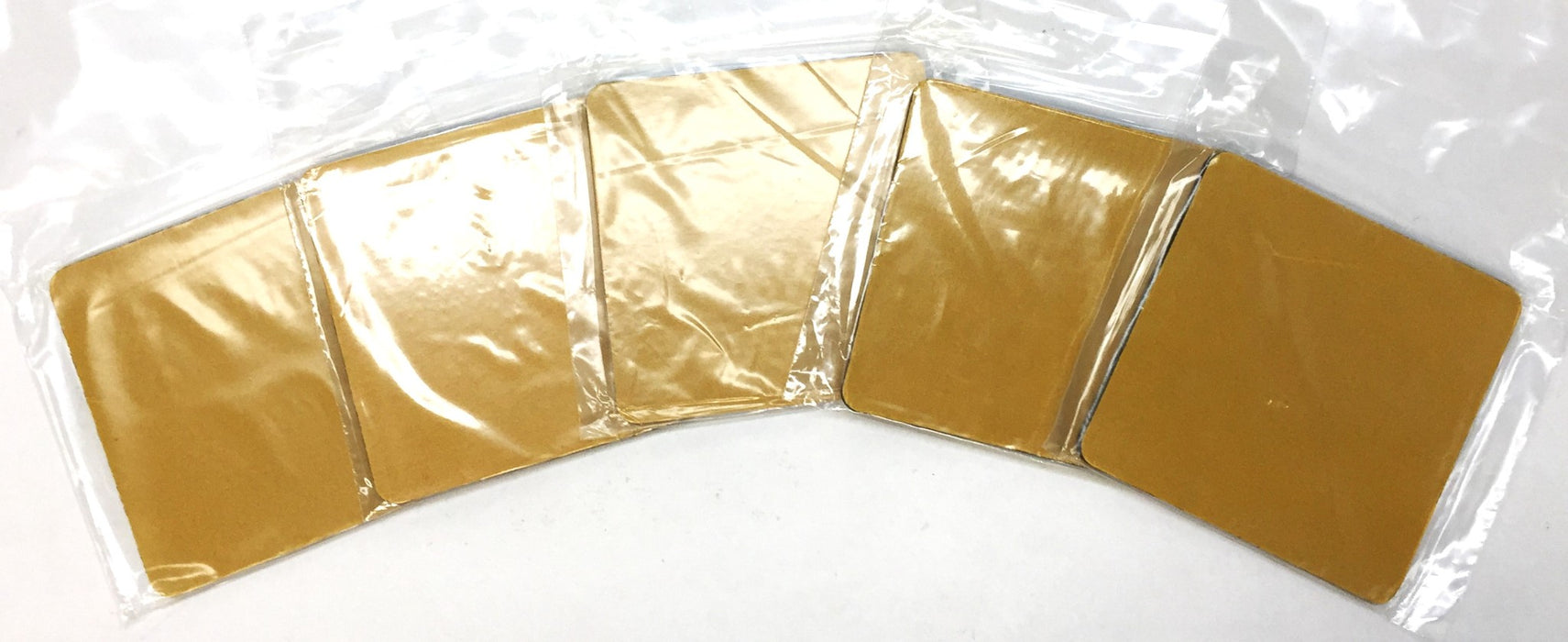 Unbranded 4"x4"x1/16" Single-Sided Adhesive Peel-Back Rubber Square [Lot of 5]